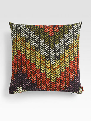 Missoni Nancho Knit-Pattern Print Pillow