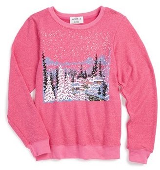 Wildfox Couture 'Cozy Cabin' Fleece Sweatshirt (Big Girls)