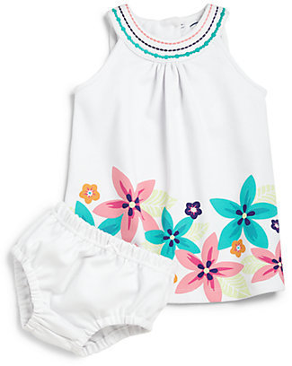 Hartstrings Infant's Two-Piece Floral-Print Dress & Bloomer Set