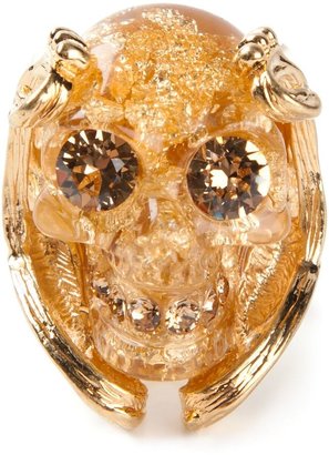 Alexander McQueen skull cocktail ring