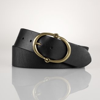 Ralph Lauren Leather Oval Buckle Belt