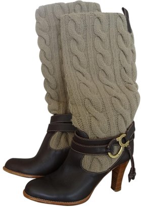 Bally Unique Two Material Knitted Boots