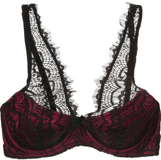 Mimi Holliday Bisou Bisou Kiss lace and satin plunge bra