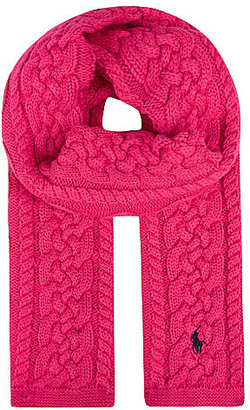 Ralph Lauren Aran cable knit scarf