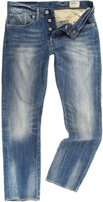 G Star Men's G-Star 3301 Straight fit washed jeans
