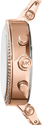 Michael Kors Women's Chronograph Parker Blush and Rose Gold-Tone Stainless Steel Bracelet Watch 39mm MK5896