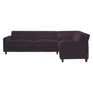 CHESTER Purple velvet left-arm corner sofa