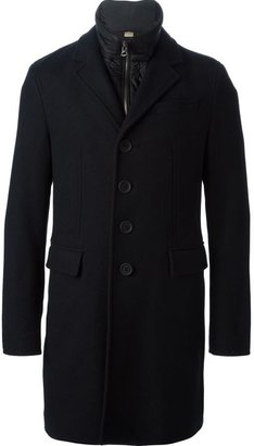 Burberry single breasted coat with padded lining
