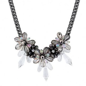 Betty Jackson Designer 3-d cluster flower necklace