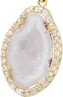 Kimberly 18-karat rose gold, geode and diamond earrings