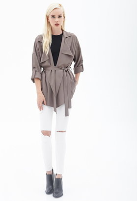 Forever 21 Slouchy Belted Trench Coat