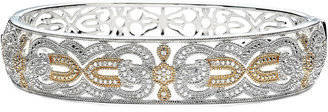 JCPenney FINE JEWELRY Vintage Inspirations 1/5 CT. T.W. Diamond Two-Tone Bangle Bracelet