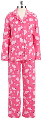 Karen Neuburger Two Piece Fluffy Sheep Patterned Pajama Gift Set