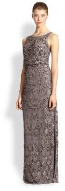 Aidan Mattox Search Results, Beaded Lace Gown
