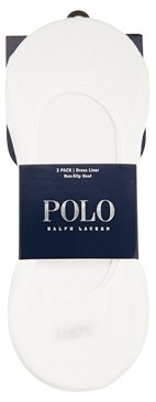 Polo Ralph Lauren 3 Pack No Show Socks - white