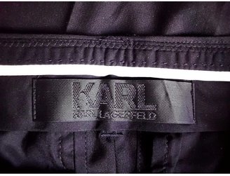 Karl Lagerfeld Paris Black Synthetic Trousers