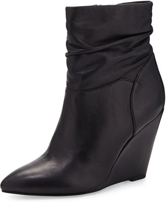 Seychelles Set In Stone Leather Wedge Bootie, Black