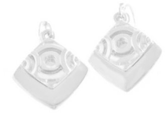 Liz Claiborne Small silver 2 part double drop pierced earrings