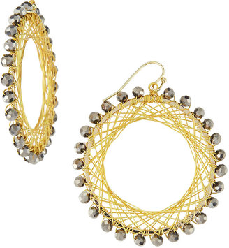 Nakamol Beaded Spiral-Wire Earrings, Silvertone