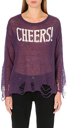 Wildfox Couture Cheers distressed jumper