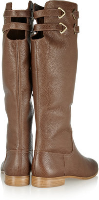 Twelfth St. By Cynthia Vincent Buckle textured-leather riding boots