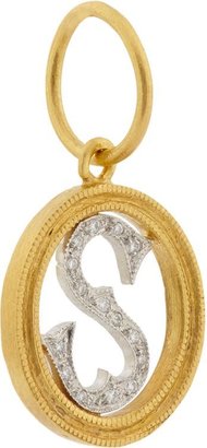 Cathy Waterman Women's Initial Charm-Colorless