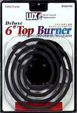 Lux Replacement Plug-In Top Burner 3 Turn, Y-Frame Fits Most Ranges 6 In. Dia. 1250 W