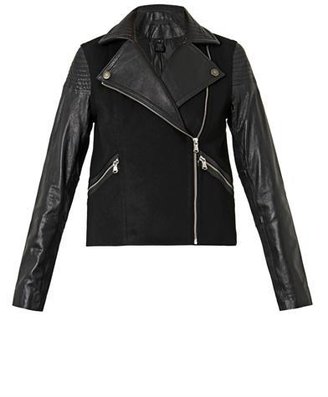 Marc by Marc Jacobs Karlie leather and wool-blend jacket