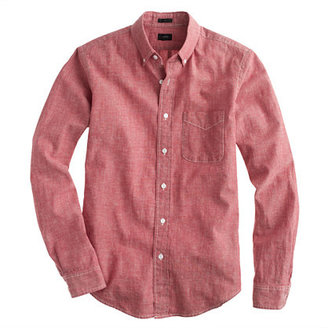 J.Crew Slim Japanese chambray shirt in sunwashed red
