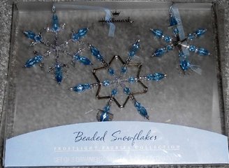 Hallmark Beaded Snowflakes: Frostlight Faeries Collection - Set of 3 Ornaments