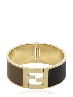 Fendi The Fendista Enameled Brass Cuff Bracele