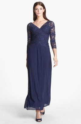 Marina Embellished Lace & Chiffon Gown