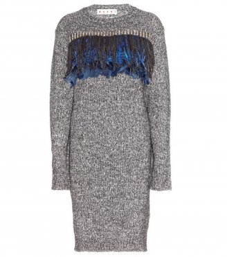 Marni Embellished Wool-blend Dress