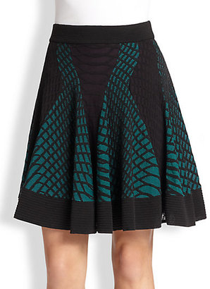 M Missoni Web-Knit Flared Skirt