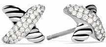 David Yurman X Earrings with Diamonds