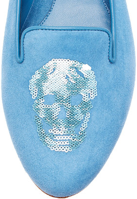 Alexander McQueen Sequin Skull Loafer