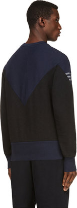 Y-3 Blue & Black Paneled Hero Sweater