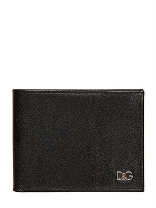 Dolce & Gabbana Metal Logo Leather Wallet