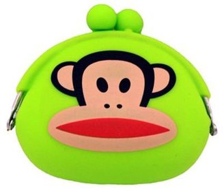 Paul Frank Neon green Julius monkey rubber feel coin purse