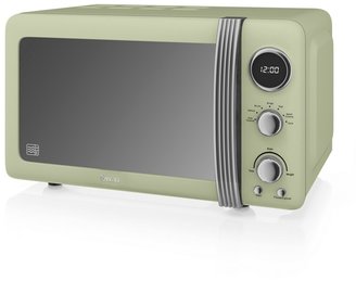 Swan Green retro digital 20L microwave SM22030GN