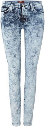 7 For All Mankind The skinny superior sateen jean in marble ice