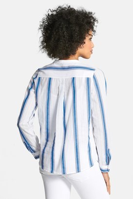 Not Your Daughter's Jeans NYDJ 'Surf Side' Stripe Lace-Up Cotton Shirt