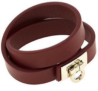 Ferragamo Double Wrap Leather Bracelet