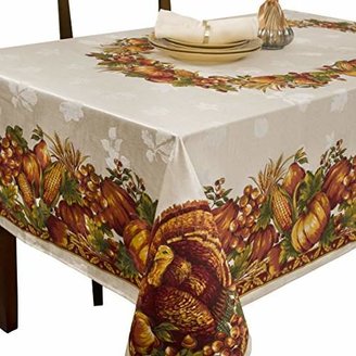 Benson Mills Harvest Splendor Engineered Printed Fabric Tablecloth