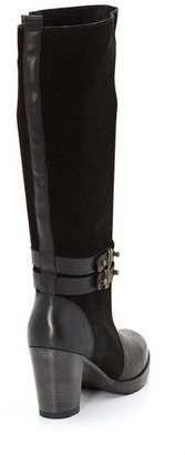 La Redoute LA High Heeled Leather Boots, Calf Size M