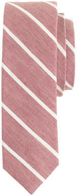 J.Crew English linen tie in thin stripe