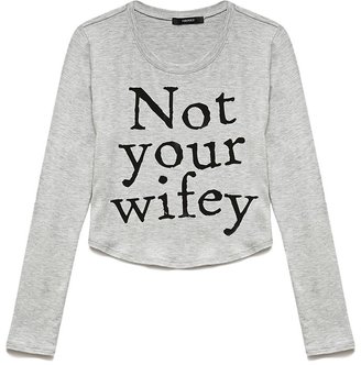 Forever 21 Not Your Wifey Crop Top