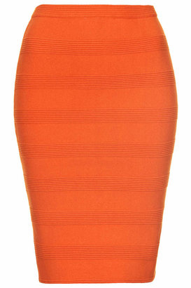 Topshop Ottoman stripe skirt