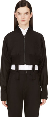 Yohji Yamamoto Black Dolman Sleeve Gather Jacket