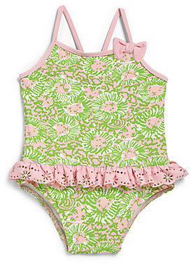 Lilly Pulitzer Infant's Ruffled Lion Print One-Piece Swimsuit